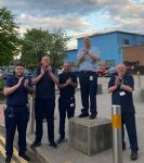 Salford Royal Hospital applause and protest 